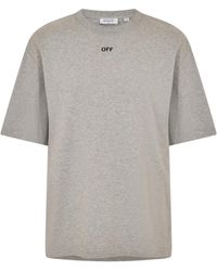 Off-White c/o Virgil Abloh - Logo Crew Neck T-Shirt - Lyst