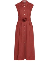 Marella - Pure Linen Shirt Dress - Lyst