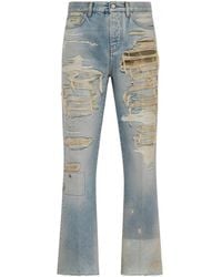 Amiri - Distressed Boot Cut Jeans - Lyst