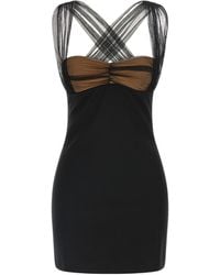 Nensi Dojaka - Draped Padded Cup Mini Dress - Lyst