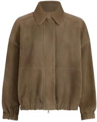 Brunello Cucinelli - Elasticated Hem Zipped Jacket - Lyst