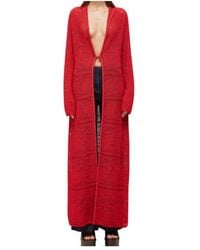 Blugirl Blumarine - Crochet-Knit Long-Line Cardigan - Lyst