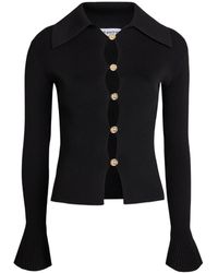 Self-Portrait - Ribbed Stretch-Knit Top - Lyst