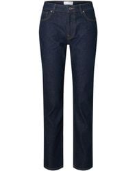 SELECTED - Mid Waist Slim Tapered-Fit Jeans - Lyst