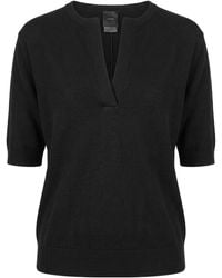 Pinko - Short Sleeved V-Neck Jumper - Lyst