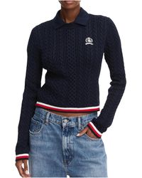 Tommy Hilfiger - Crew-Neck Knit Top - Lyst