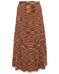 Jonathan Simkhai - Gradient Pleated Knit Midi Skirt - Lyst