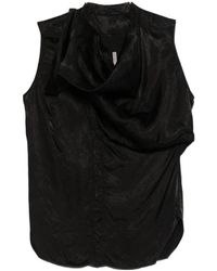 Rick Owens - Asymmetric Hem Draped Top - Lyst