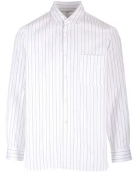 Comme des Garçons - Striped-Pattern Pocket-Detail Shirt - Lyst