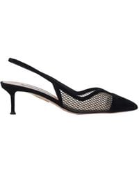 Aquazzura - Gia Mesh Sling Pumps - Lyst