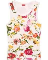 KENZO - Wildflower Skinny Tank Top - Lyst