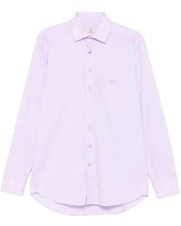 Etro - Pegaso Embroidered Buttoned Poplin Shirt - Lyst