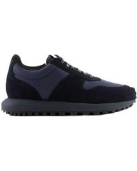 Emporio Armani - Tie Low-Top Sneakers - Lyst