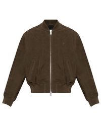 Ami Paris - Logo Embroidered Zipped Jacket - Lyst