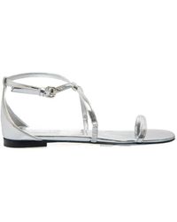 McQueen - Golden Goose Deluxe Brand Strappy Metallic Sandals - Lyst