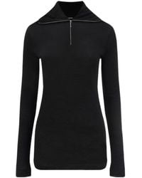Jil Sander - Roll-Neck Knitted Top - Lyst