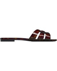 Saint Laurent - Tribute Slip-On Sandals - Lyst