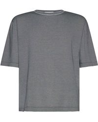 Lardini - Striped Cotton T-Shirt - Lyst