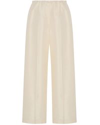 The Row - Beta Silk Trousers - Lyst