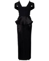 Maticevski - Barrier Off-Shoulder Satin Midi Dress - Lyst