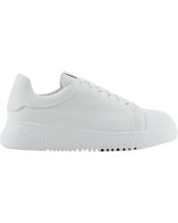 Emporio Armani - Round-Toe Lace-Up Sneakers - Lyst