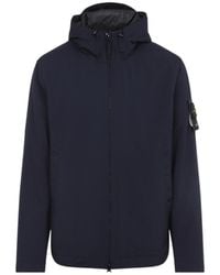 Stone Island - Logo Patch Zip-Up Hooded Jacket - Lyst