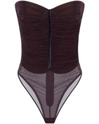 Elisabetta Franchi - Stretch Jersey Bodysuit - Lyst