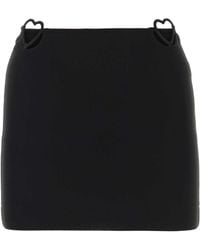 Nensi Dojaka - Heart Cut-Out Detailed Zipped Mini Skirt - Lyst