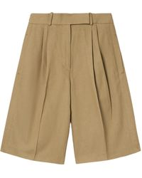 Proenza Schouler - Cotton And Linen-Blend Twill Shorts - Lyst