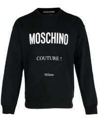 Moschino - Embroidered Crewneck Sweatshirt - Lyst