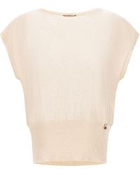 Herno - Sequin Embellished Short-Sleeved Jumper - Lyst
