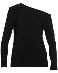 Norma Kamali - Drop Shoulder Long-Sleeve Top - Lyst