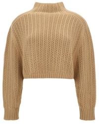 Max Mara - Hodeida High Neck Cropped Cardigan - Lyst
