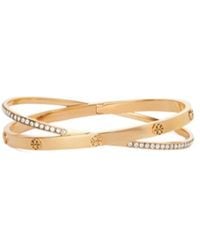 Tory Burch - Icon Pavé Double Bracelet - Lyst