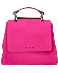 Orciani - Sveva Logo Lettering Small Handbag - Lyst