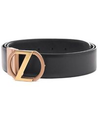 ZEGNA - Logo Plaque Buckled Belt - Lyst