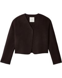 Calvin Klein - V-Neck Cropped Jacket - Lyst