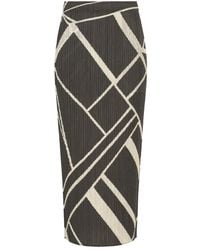 Pleats Please Issey Miyake - Fold Line Pleated Skirt - Lyst