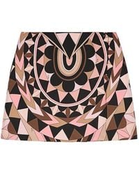 PUCCI - Pucci Geometric Print Mini Skirt - Lyst