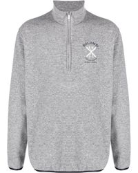 Brunello Cucinelli - Logo-Embroidered Zip-Neck Jumper - Lyst