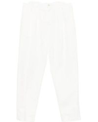 Canali - Button-Detail Casual Trousers - Lyst