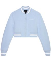 Givenchy - 4G Stars Cropped Varsity Jacket - Lyst