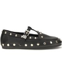 Ganni - Mary Jenny Studded Ballet Flats - Lyst
