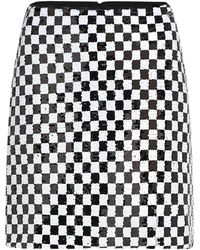 KARL LAGERFELD - Checkerboard Mini Skirt - Lyst