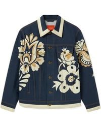 La DoubleJ - Floral-Print Denim Jacket - Lyst