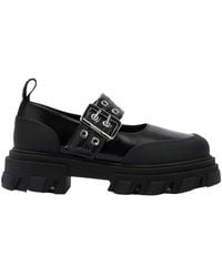 Ganni - Buckled Eyelet-Detail Pumps - Lyst
