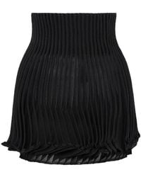 Alaïa - Knitted Pleated Midi Skirt - Lyst