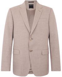 ZEGNA - Single-Breasted Wool-Linen Blazer - Lyst