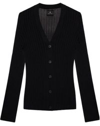 Anine Bing - Matheo Ribbed Buttoned Cardigan - Lyst