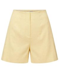 Veronica Beard - Brit Linen-Blend Twill Shorts - Lyst
